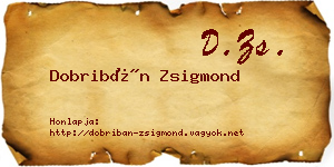 Dobribán Zsigmond névjegykártya